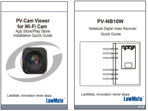 LawMate PV NB10W Notebook Digital Video Recorder - Parts 1