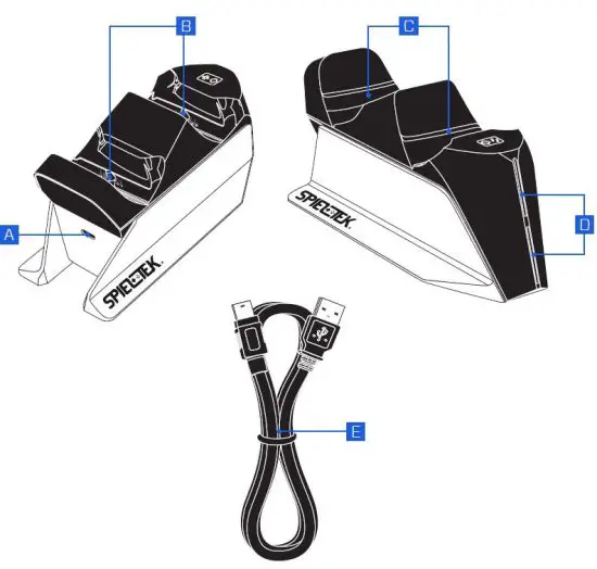 SPIELTEK SPS-DCS1 Dual Charging Stand for Playstation 5 DualSence Controllers fig1
