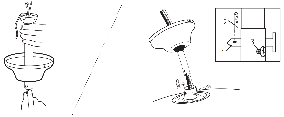 Westinghouse 7224200 Comet LED Indoor Ceiling Fan - DOWNROD 1