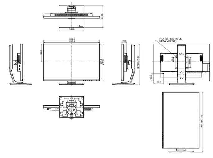 iiyama-ProLite-XUB2495WSU-B- 24” 3-Side-Borderless-Monitor-3