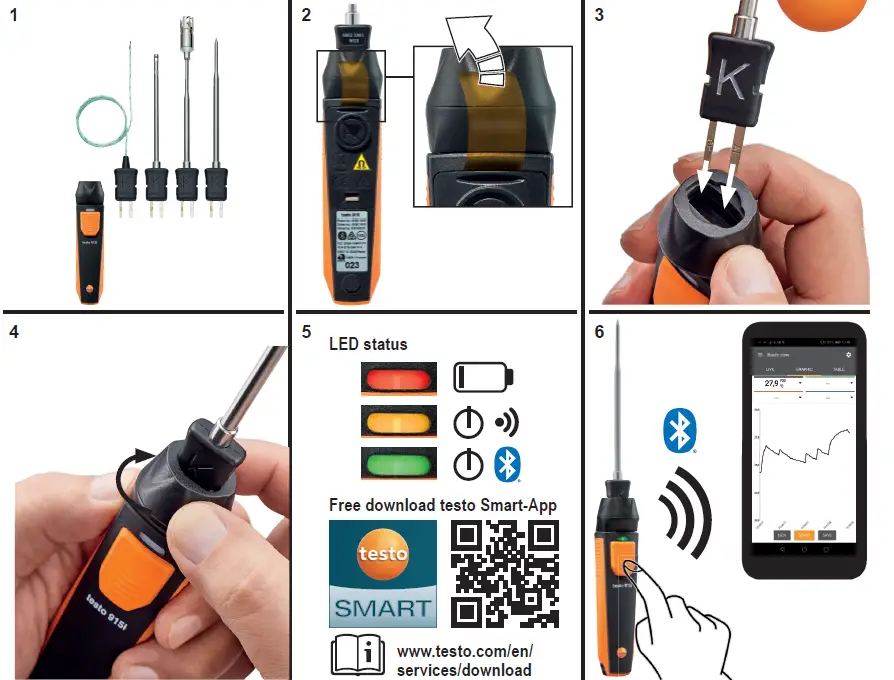 testo 0560 1915 Wireless Smart Thermometer 1