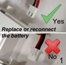 Replace or reconnect the battery