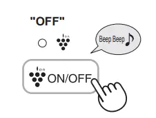 PLASMACLUSTER ION ON/OFF ION ON/OFF ( )