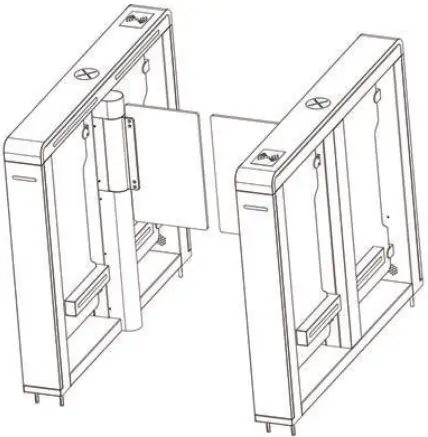 ZKTeco SBTL7000 Series Single-Lane Swing Barrier Turnstiles figure 1-1 A