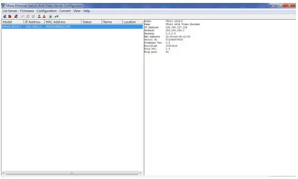 MOXA VPort 464 Series Video Encoders - Model Name