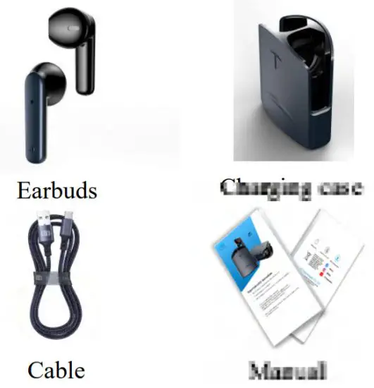 HT17 TWS True Wireless Earbuds - Inside box