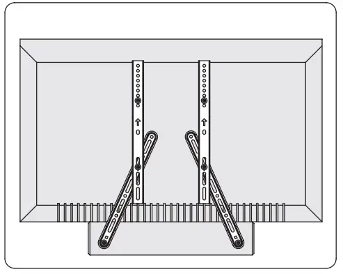 VIVO Universal Soundbar TV Mount assembled