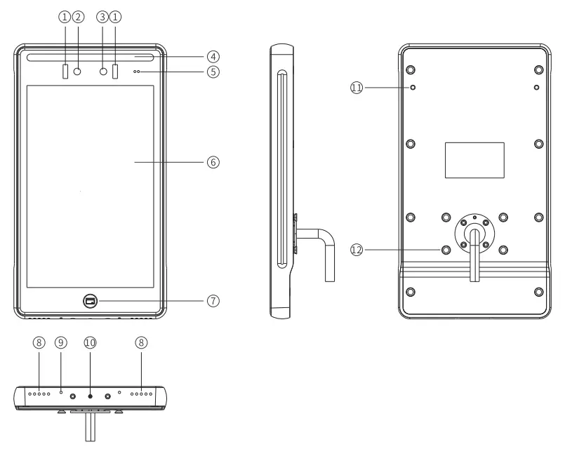 HANKUN YTSTX82 Smart Facial Recognition Terminal - fig1