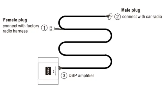 PUZU PZ-D8 D-Class Car DSP Amplifier - Diagram