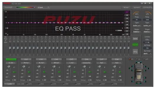 PUZU PZ-D8 D-Class Car DSP Amplifier - interface