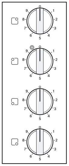 BOSCH PKE6 CA 56 cm Electric Hob - Control panel