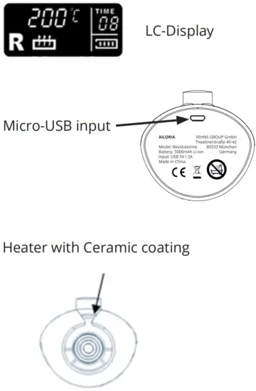 AILORIA Revolutionne Hair Curler - Specifications 1