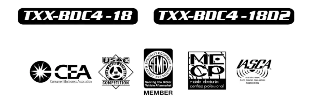 Audiopipe TXX-BDC4-18 Subwoofer Quad Stack Features