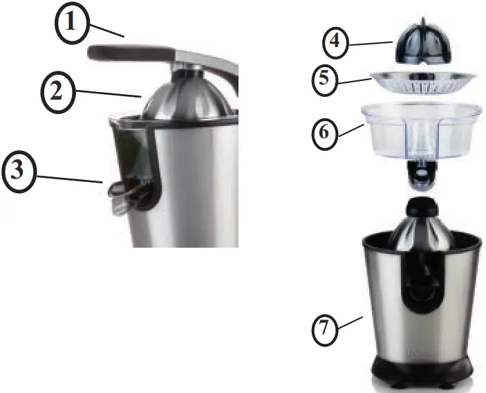 DOMO DO9173J Juicer with Handle - Overview