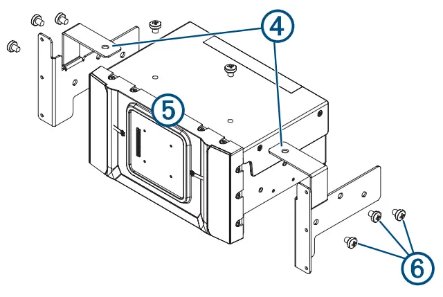 GARMIN VIEO RV 51 Installation e bracket with the holes