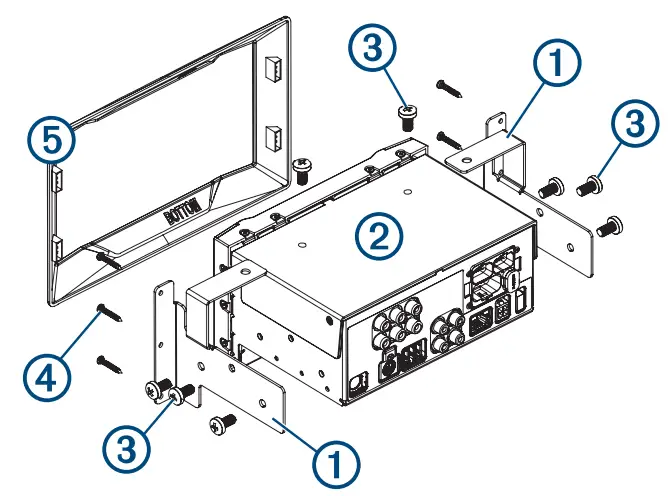 GARMIN VIEO RV 51 Installation holes in the bracket2