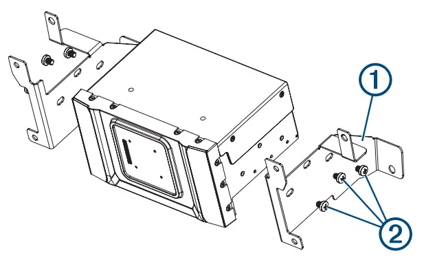 GARMIN VIEO RV 51 Installation holes on the bracket