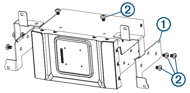 GARMIN VIEO RV 51 Installation holes on the bracket2