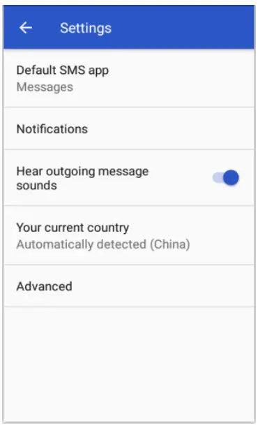 Settings menu functions