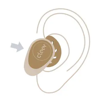 cleer True Wireless Active Headphone User Manual - Insert them into your ears