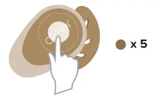 cleer True Wireless Active Headphone User Manual - Tap the touch pad 5 times on either earbud