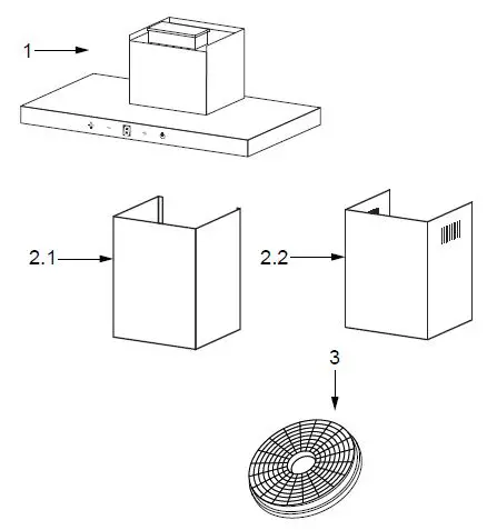 Kleenmaid RHSC61 Wall Mounted Canopy Rangehood fig 5