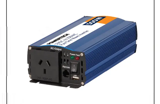 Powertech 12vdc To 240vac Pure Sine Wave Inverter User Manual