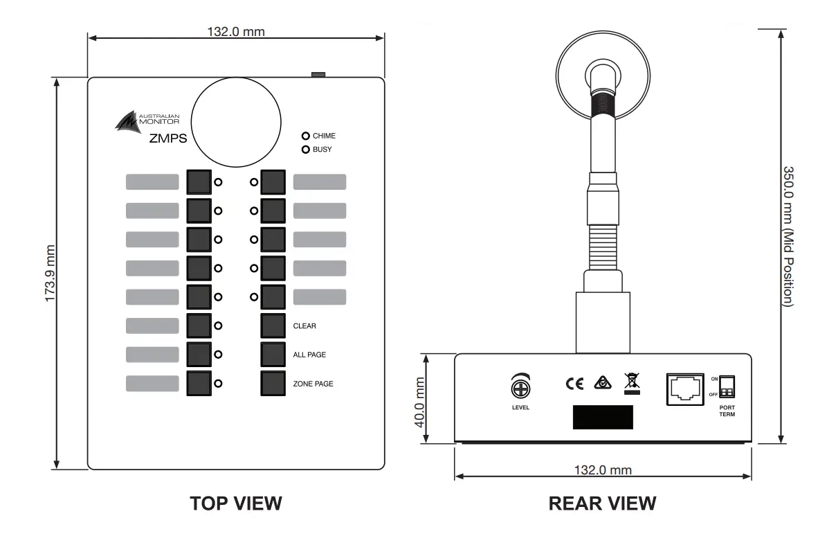 AUSTRALIAN MONITOR ZMPS Zoning Paging Station-8