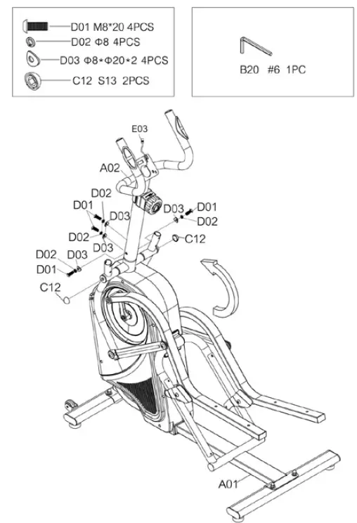 SUNNY Health Fitness SF-E3914 Pro Cardio Climber Elliptical Machine-5