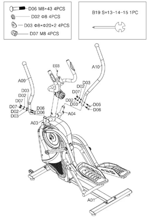 SUNNY Health Fitness SF-E3914 Pro Cardio Climber Elliptical Machine-7