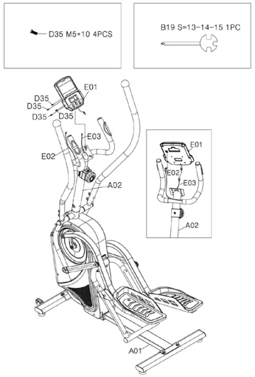 SUNNY Health Fitness SF-E3914 Pro Cardio Climber Elliptical Machine-8