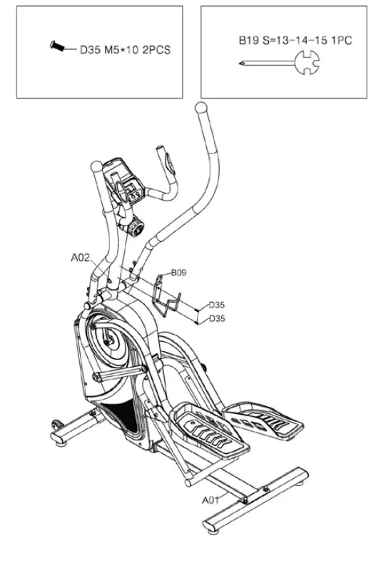 SUNNY Health Fitness SF-E3914 Pro Cardio Climber Elliptical Machine-9