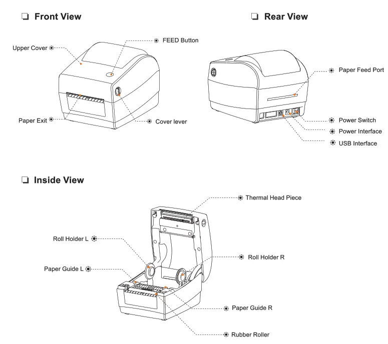 RONGTA RP310 3 Inch Thermal Label Printer - fig