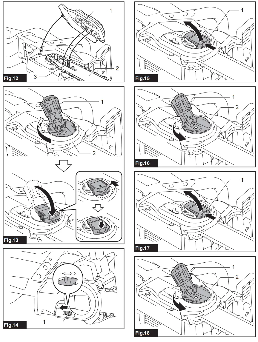 makita DUC307 Cordless Chain Saw - fig 2