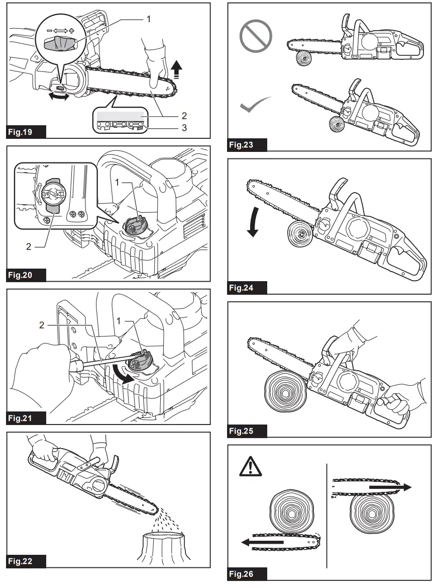 makita DUC307 Cordless Chain Saw - fig 3