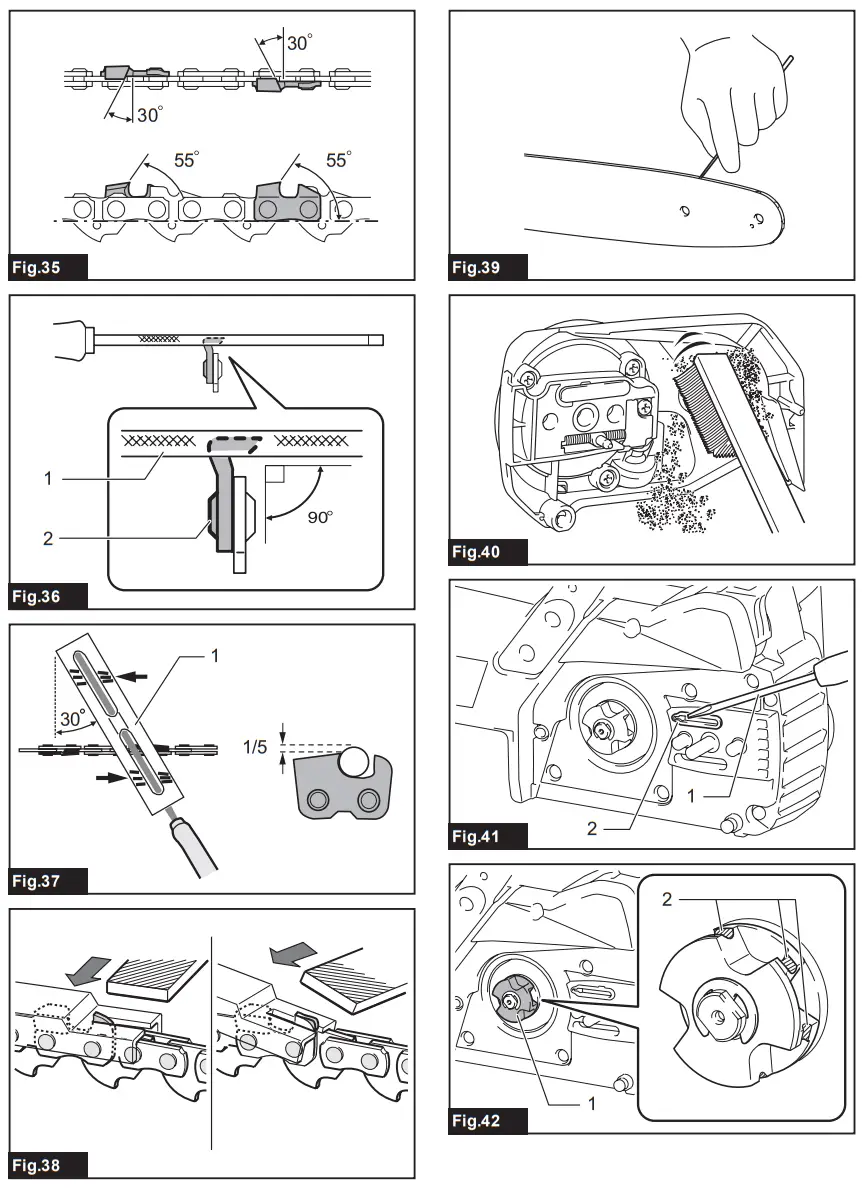 makita DUC307 Cordless Chain Saw - fig 5