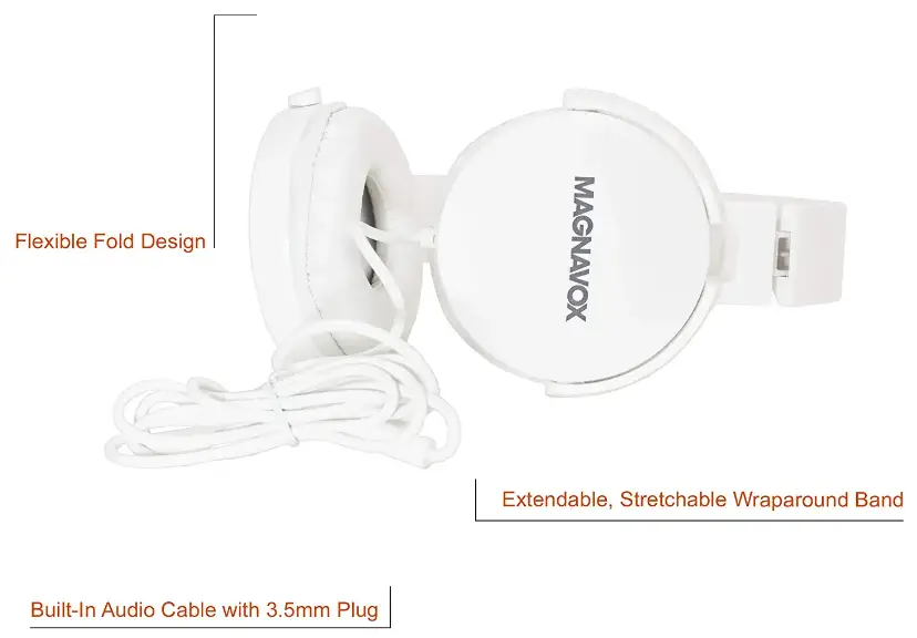 Magnavox-MHP5026M-WH-Stereo-Headphones-fig-2