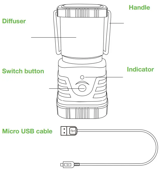 LE LIGHTING EVER 3300008 LED Camping Lantern - FIG 1