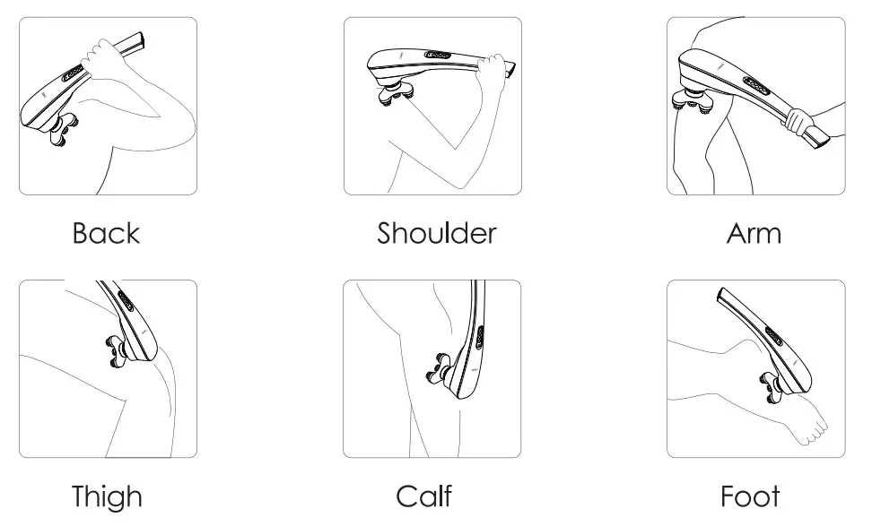 NAIPO XF-5120 Cordless Handheld Percussion Massager - Figure 4