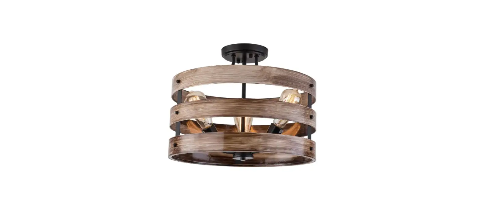 The Home Depot Cy-dd-391 3-light Modern Wood Finish Drum Chandeliers Ceiling Lights Chandelier Farmhouse Light Fixtures Instruction Manual