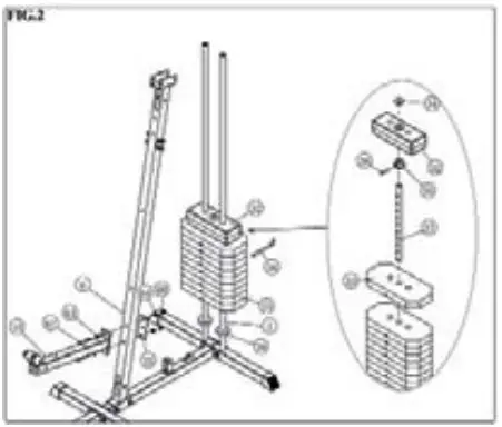 FITFIU GYM 100 Fitness Multi Station Machine - Figure 12