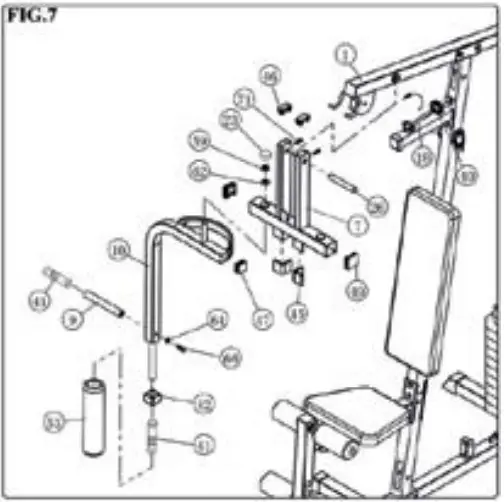 FITFIU GYM 100 Fitness Multi Station Machine - Figure 17