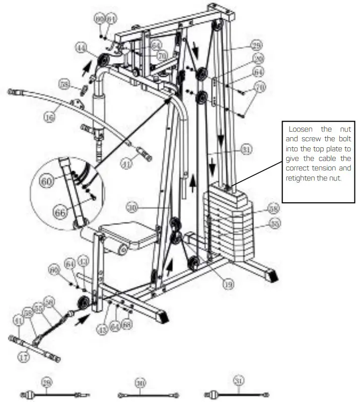 FITFIU GYM 100 Fitness Multi Station Machine - Figure 18