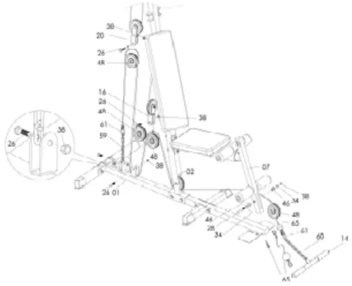 FITFIU GYM 100 Fitness Multi Station Machine - Figure 8