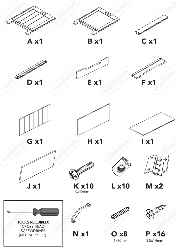 VonHaus 3024022 Colonial Storage Chest with Lift-Up Lid - fig