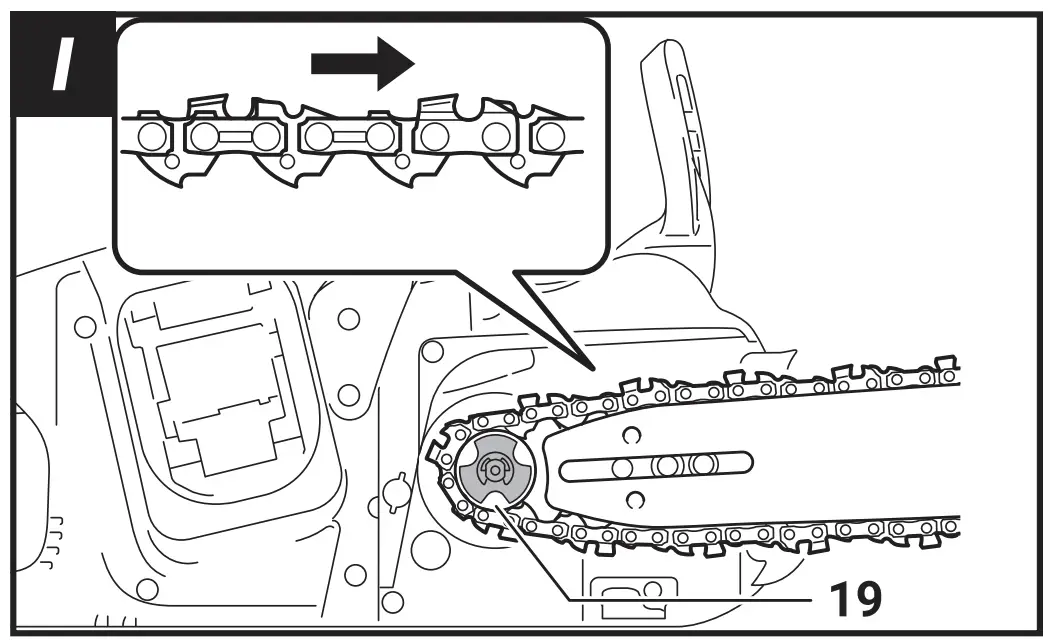 BT-CSC001 Maxxpack Cordless Chain Saw Operating Instruction illustration
