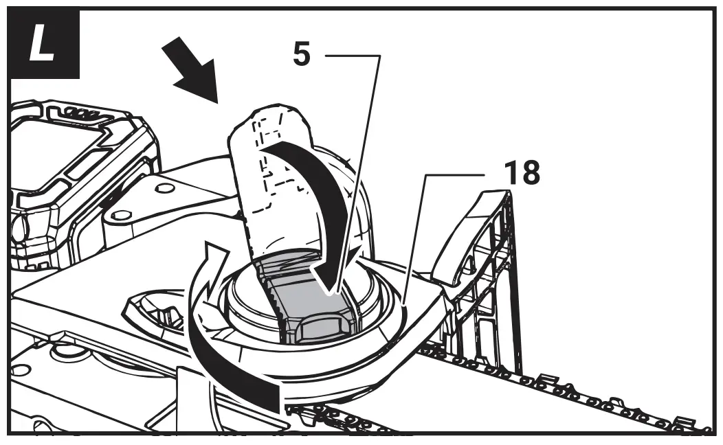 BT-CSC001 Maxxpack Cordless Chain Saw Operating Instruction illustration