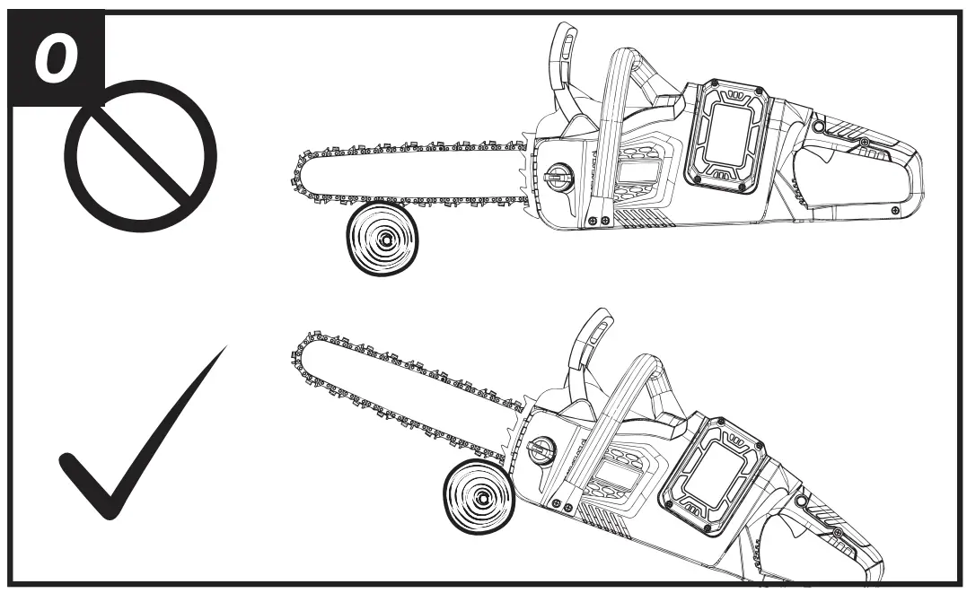 BT-CSC001 Maxxpack Cordless Chain Saw Operating Instruction illustration