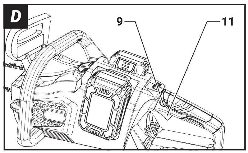 BT-CSC001 Maxxpack Cordless Chain Saw Operating Instruction illustration
