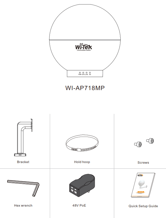 Wi-Tek WI-AP718M AC1200M Outdoor Mesh Access Point - Fig